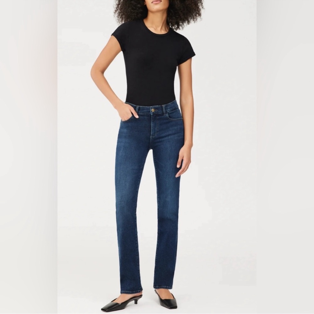 DL1961 Mara Dark Blue Straight Leg Women's Jeans
